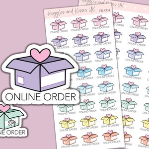 Online Order Planner Sticker | Pastel Colours | Online Shopping Planner Stickers | Labels for Calendars Planners and More