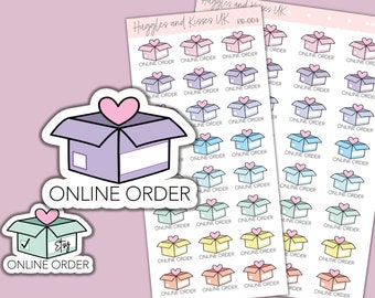 Online Order Planner Sticker | Pastel Colours | Online Shopping Planner Stickers | Labels for Calendars Planners and More