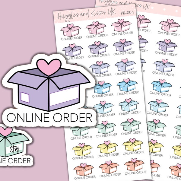 Online Order Planner Sticker | Pastel Colours | Online Shopping Planner Stickers | Labels for Calendars Planners and More