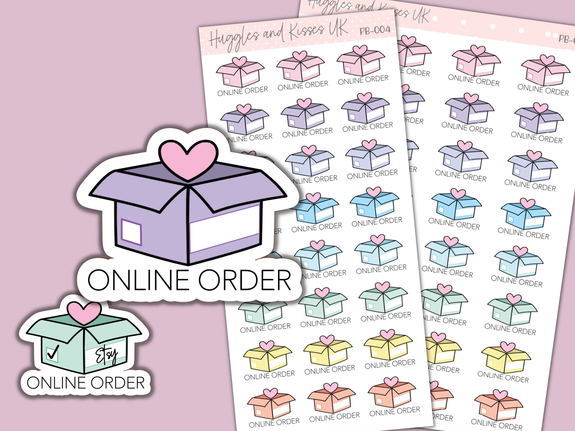 Online Order Planner Sticker | Pastel Colours | Online Shopping Planner ...