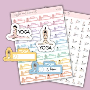 Yoga Planner Sticker | Yoga Session Planner Stickers | Labels for Calendars Planners and More