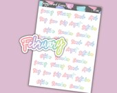 Month Font Planner Stickers | Monthly stickers | Planner Stickers | Labels for Planner / Diary