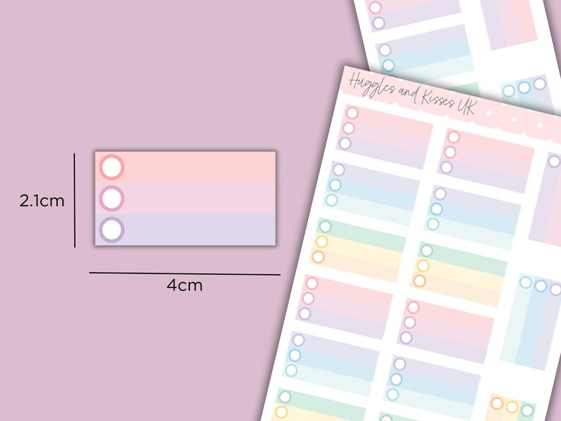 To Do Checkbox Planner Sticker Strips | Colour Checklist Boxes ...