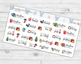 Christmas Planner Stickers | Festive Stickers | Functional Planner Stickers | Diary | Calendar | Xmas Season