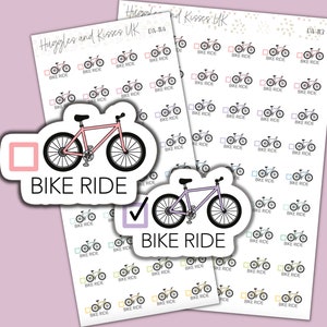 Bike Ride Planner Sticker | Exercise To Do Planner Stickers | Labels for Calendars Planners and More