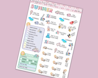 Caravan Holiday Vacation Planner Sticker | Holiday Checklist | Reminder Planner Stickers | Labels for Calendars Planners and More