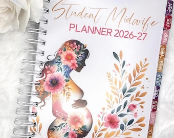 2026 Student Midwife Planner / Diary A5 | Week-to-View, Trackers & Stickers included | Student Midwifery Organiser