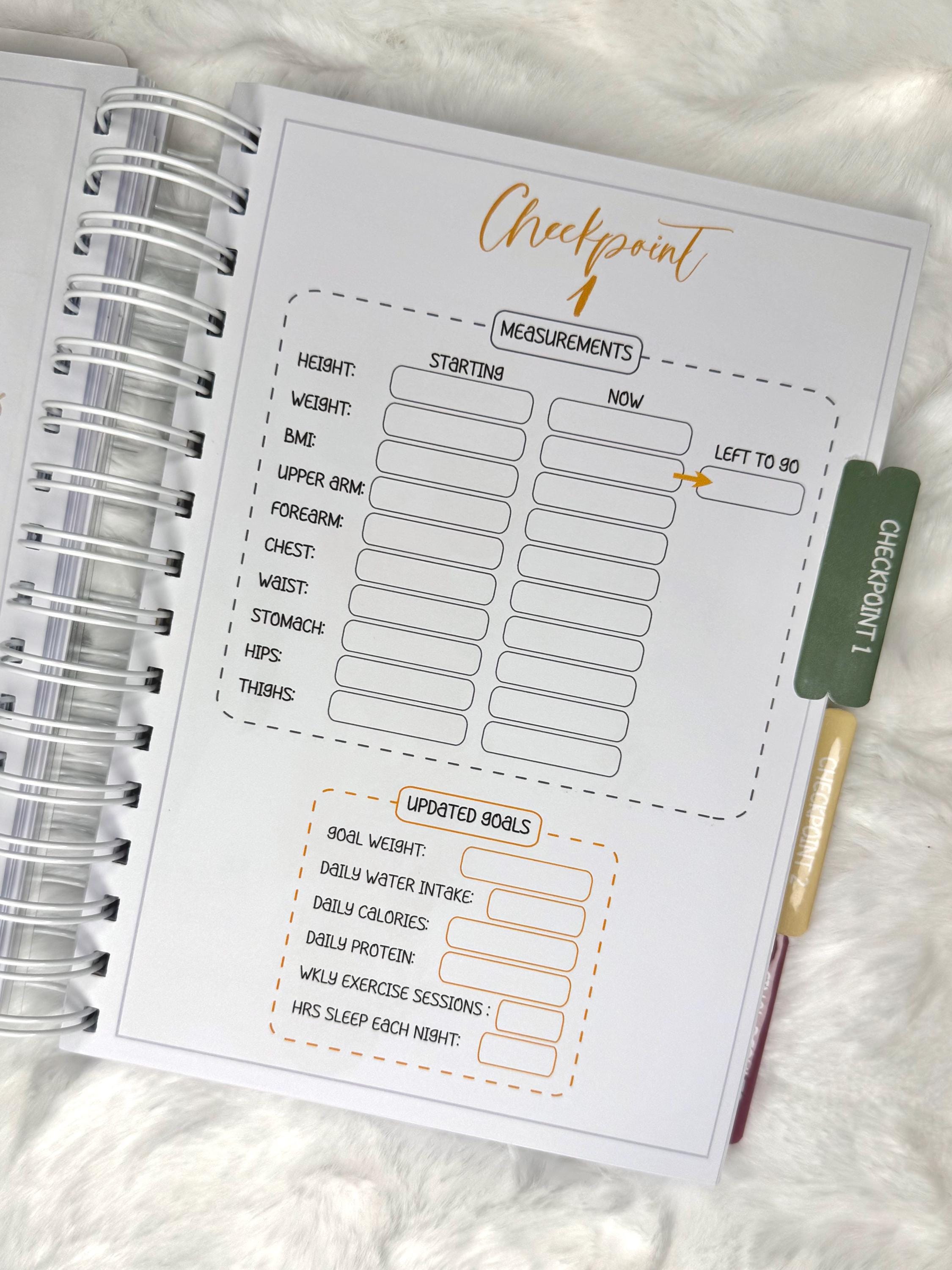 A5 Diet and Fitness Planner | 12 Week Health Tracker | Wellness Journal ...