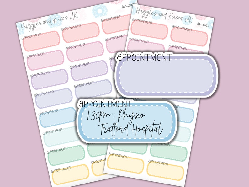 Blank Appointment Reminder Planner Stickers | Medium Text Box | Planner ...
