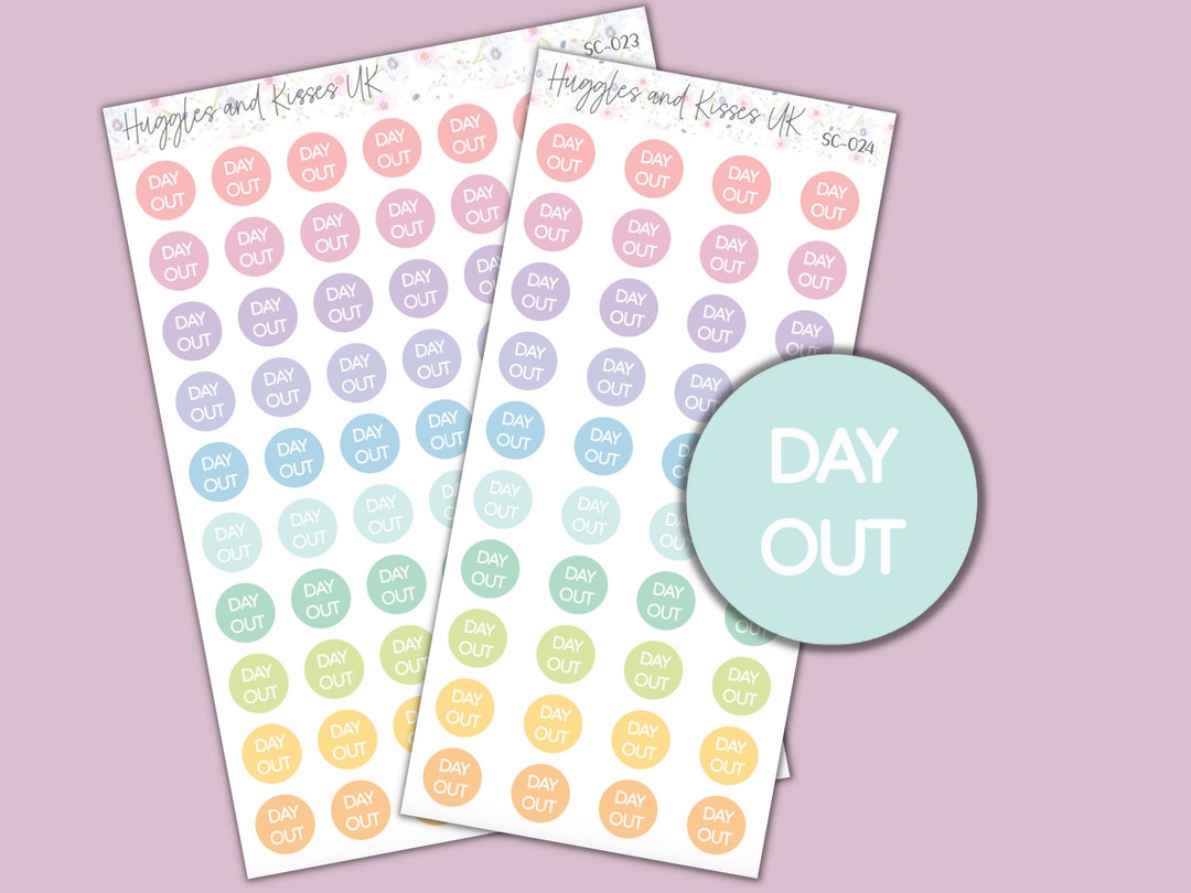 Day Out Planner Stickers | Circle Dot Stickers | Planner Stickers ...