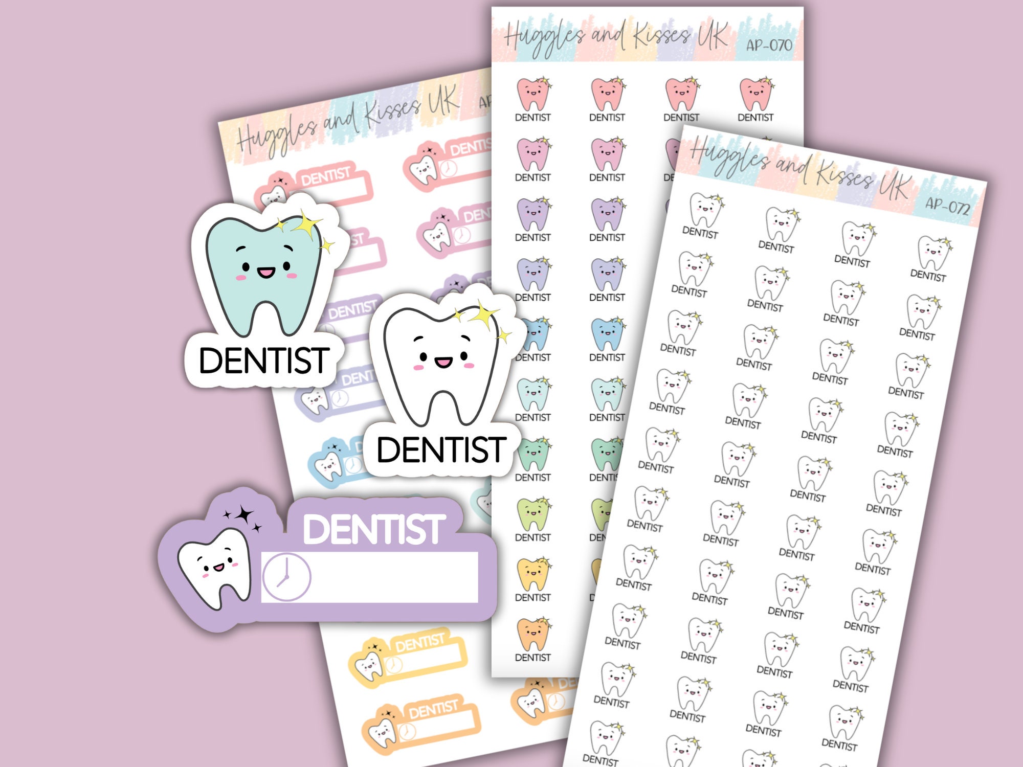 Dentist Appointment Planner Sticker / Pastel Colours | Planner Stickers ...