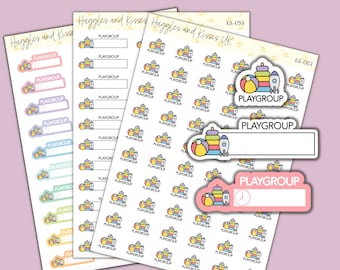 Playgroup Planner Stickers | Stay and Play Toddler Planner Stickers | Preschool Labels for Planner / Diary