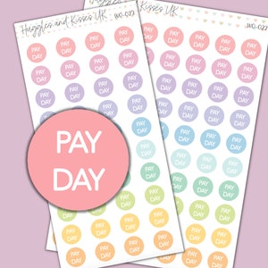 Pay Day Planner Stickers | Circle Dot stickers | Planner Stickers | Labels for Planner / Diary