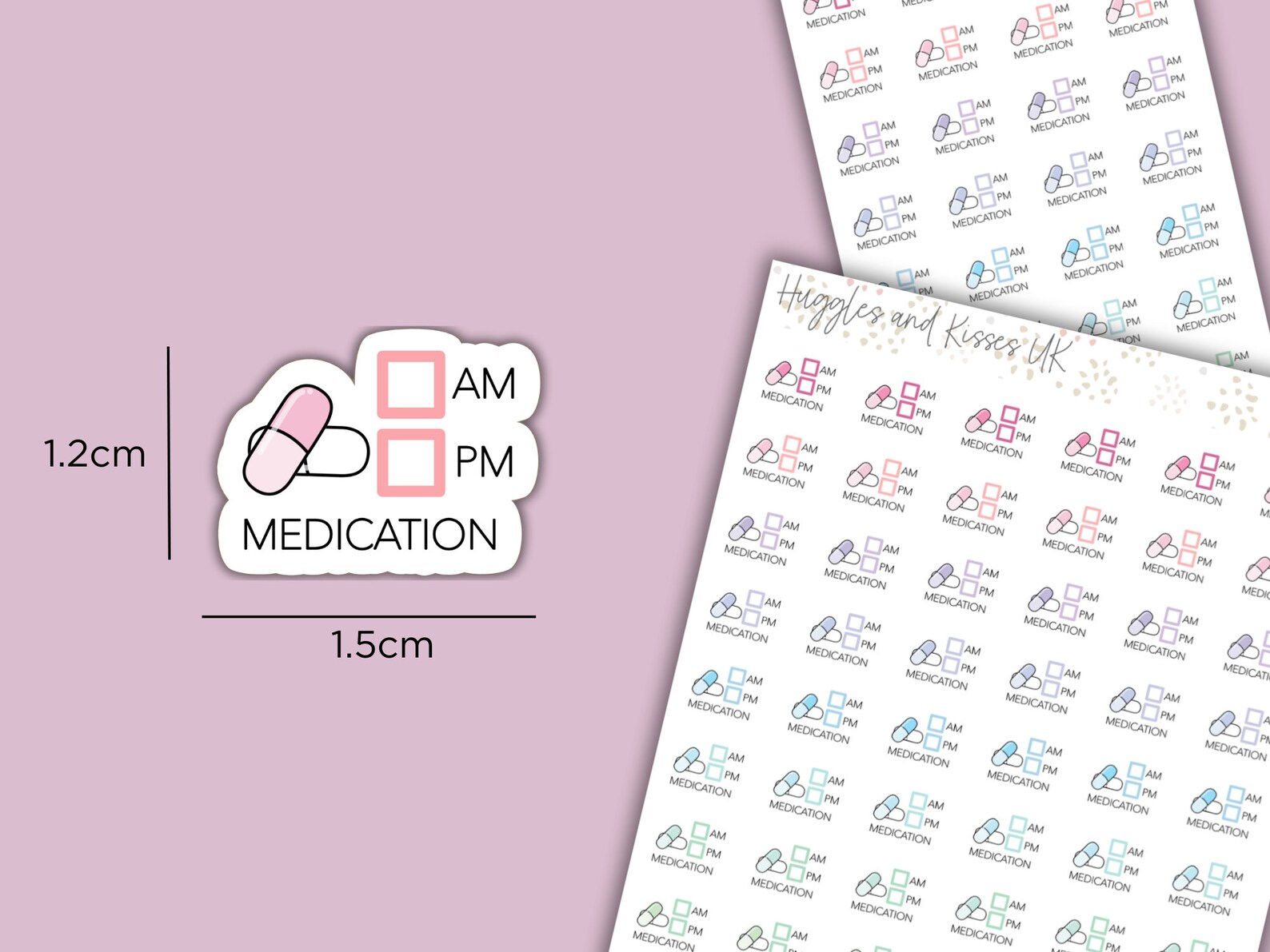 Medication Planner Sticker | Pastel Colours | Pill Reminder Planner ...