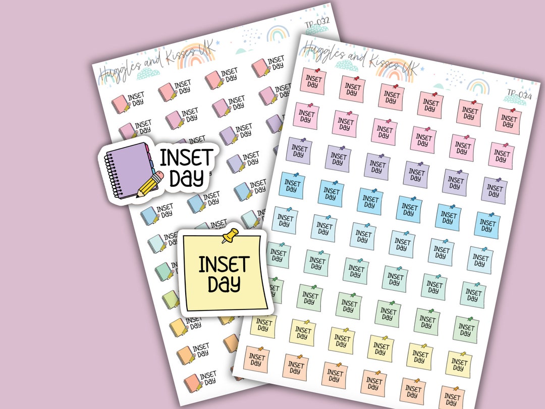 Inset Day Planner Sticker | School Inset Planning | Reminder Planner ...