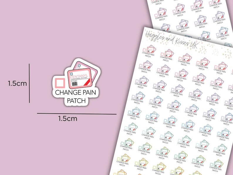 Change Pain Patch Planner Sticker | Pastel Colours | Medication ...