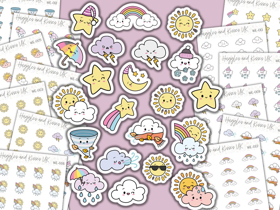 Weather Planner Sticker | Pastel Colours | Climate Planner Stickers ...