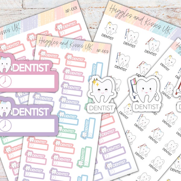 Dentist Appointment Planner Sticker / Pastel Colours | Planner Stickers | Labels for Calendars Planners and More