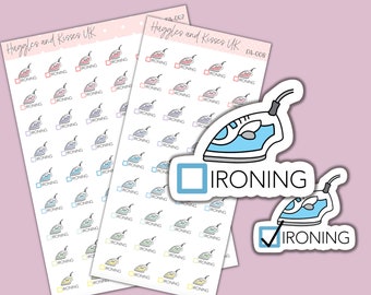 Ironing Planner Sticker | Pastel Colours | To do Planner Stickers | Labels for Calendars Planners and More