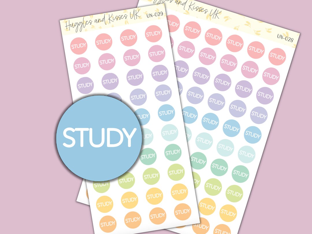 Course Stickers Study Planner Stickers | Student Circle Dot Stickers | Planner Stickers ...