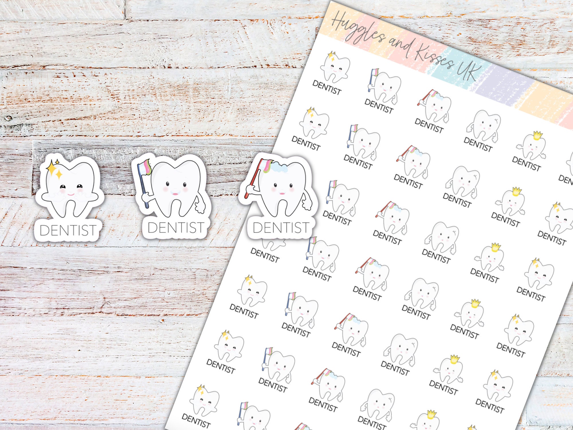 Dentist Appointment Planner Sticker / Pastel Colours | Planner Stickers ...