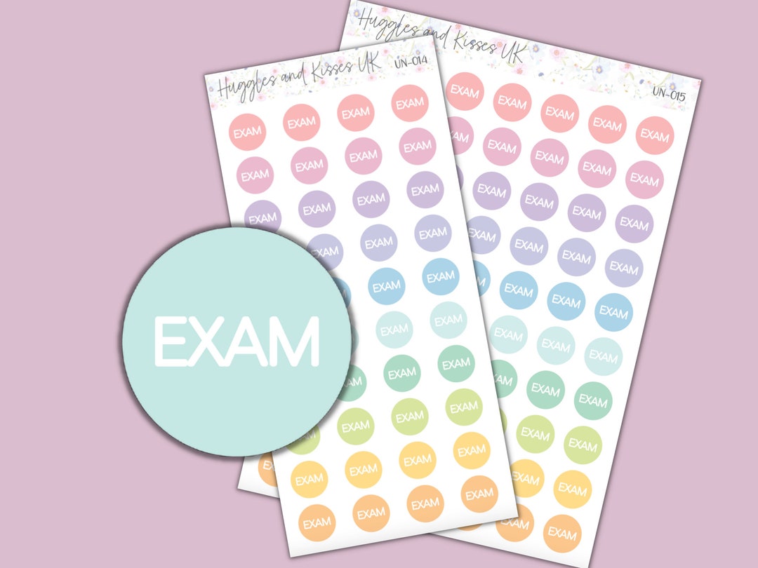 Test Board Sticker Exam Planner Stickers | Student Circle Test Dot Stickers | Planner ...