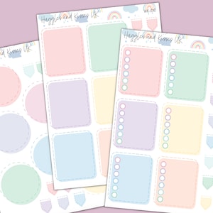 To Do Blank Planner Sticker Set / Pastel Rainbow Colours | Planner Stickers | Labels for Planners and More