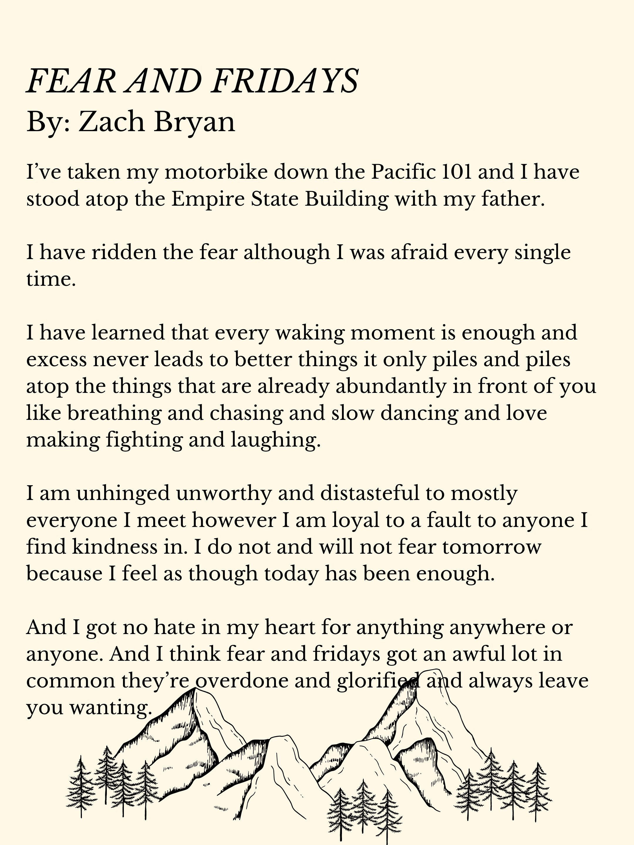 Fear and Fridays Poster Etsy