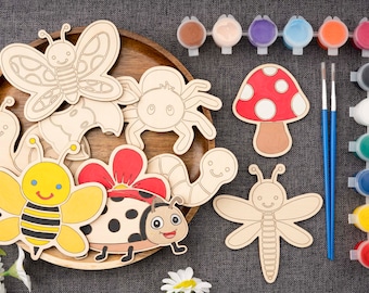 DIY Wooden Bug Painting Kit: Kids' Coloring Craft Set