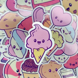 Adesivo Kawaii Dessert / Cono Gelato.