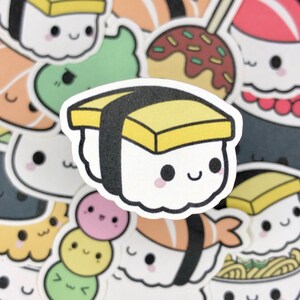 Autocollant alimentaire Kawaii | Tamago Nigiri