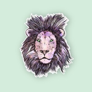 LION STICKER, VINYL, Lion King Sticker, Trending Sticker, Vinyl Notebook, Waterproof High Quality Laptops Phones Journals Stickers