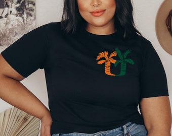 UM Palm Tree Pocket Shirt, UMiami Inspired, Fan Made Design, Miami Hurricane, Miami Game Day Shirt, Miami College Football, University Merch