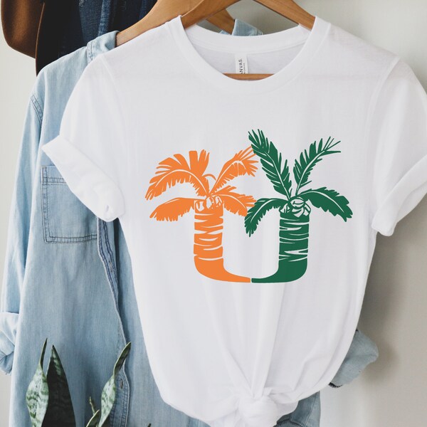 Miami Game Day Shirt, Palm Trees UM T-shirt, Hurricanes, College Football Gifts, Canes, Tailgate Shirt, Swag Nation, Miami Fan Gift