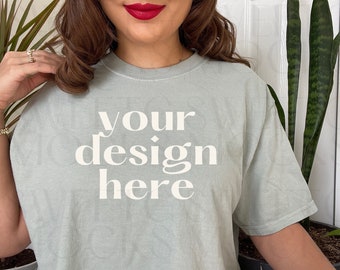 Comfort Colors C1717 Bay Shirt Mockup, Oversized Fit (Digital Download)