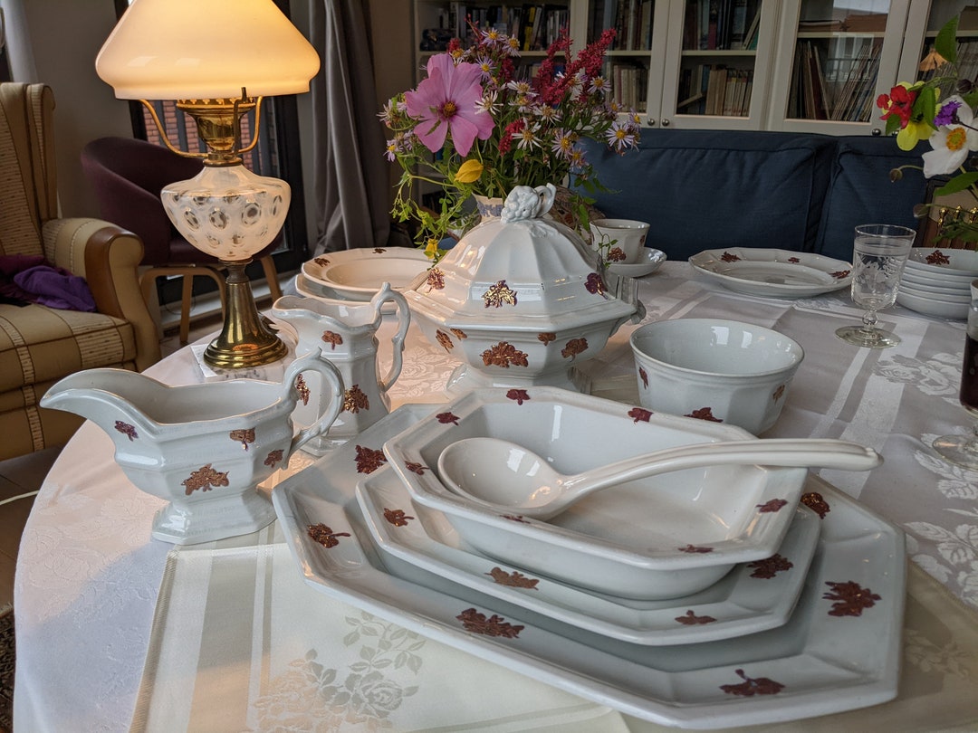 Edward Walley Ironstone Chelsea Grape Luster China Tableware Etsy