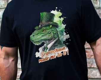 Steampunk Dragon with Leprechaun Hat: Perfect T-Shirt for Mischievous Irish Fun, St Patrick's day shirt, St Patty's day tee, Unisex shirt