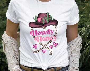 Cowgirl shirt, howdy honey t shirt, howdy tshirt, Western Valentine, Country girl shirt, Unisex t shirt