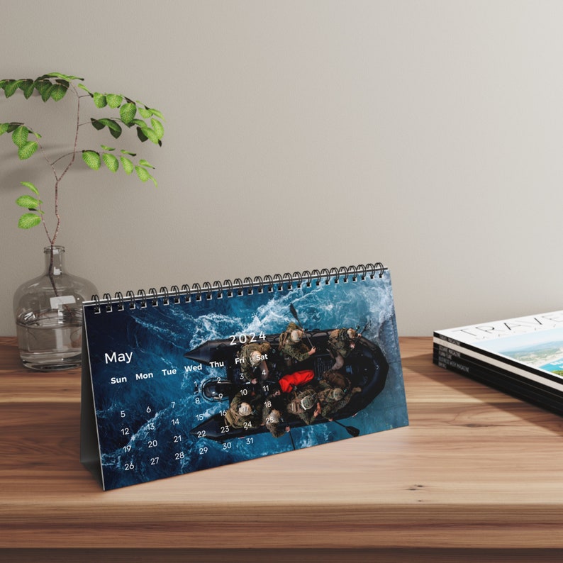 2024 US Marines Themed Desk Calendar Etsy