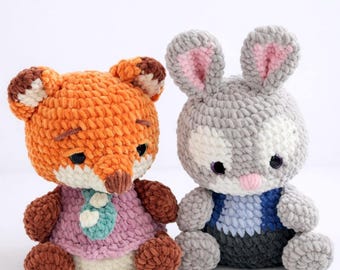 English, Judy, Nıck Crochet pattern set. (It is explained with more than 150 photos.)