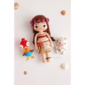 Eng-Esp Hawaii Girl,Rooster and Pig Pattern