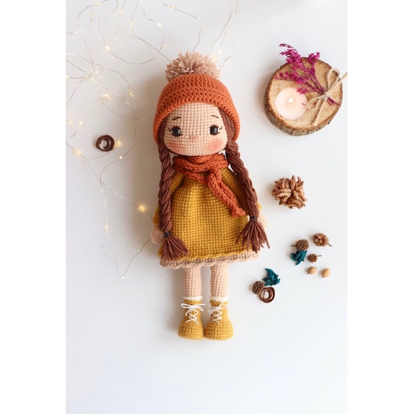 Winter Girl Doll English Pattern