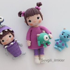 Boo,Mike,Sullivan and Outfit Crochet English Pattern zdjęcie 3