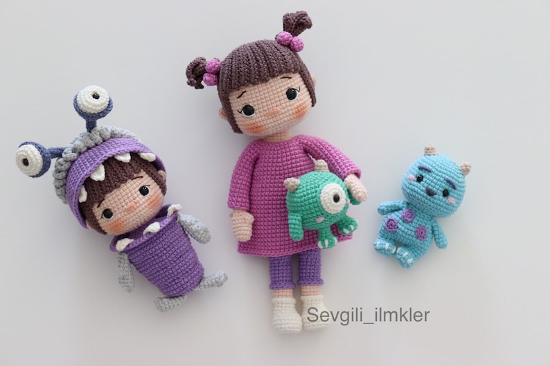 Boo,Mike,Sullivan and Outfit Crochet English Pattern zdjęcie 3