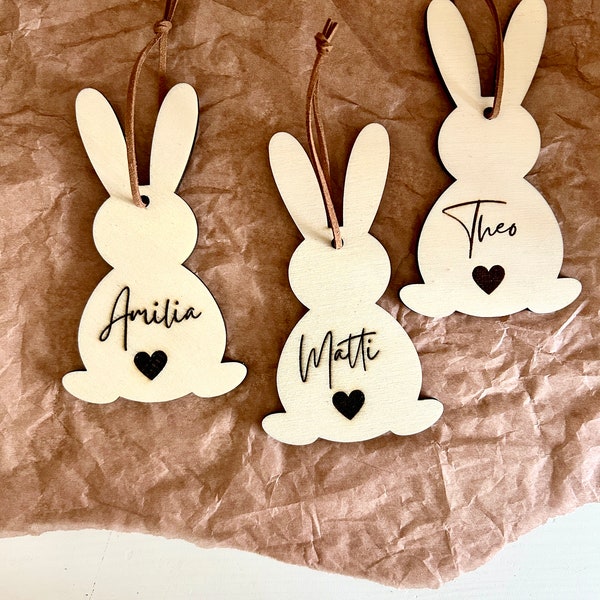 Osteranhänger,Geschenkanhänger Osterhase Kinder,personalisiert mit Namen Ostergeschenk,kleines Mitbringsel Ostern,Geschenkidee Ostern