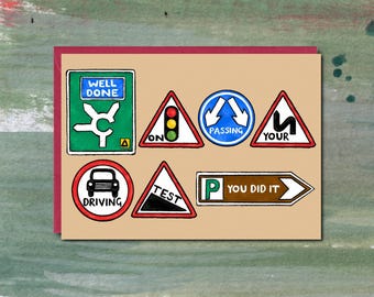 Passed Driving Test Card, Congratulations Driving Card Boy, Girl Driving Test Pass Gift
