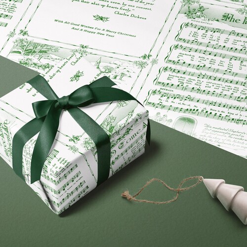 Christmas Carol Wrapping Paper 