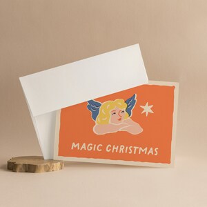 Angel Kerst wenskaarten met enveloppen | Magic Christmas Premium Vintage Holiday Card Pack | Magic Christmas Collectie