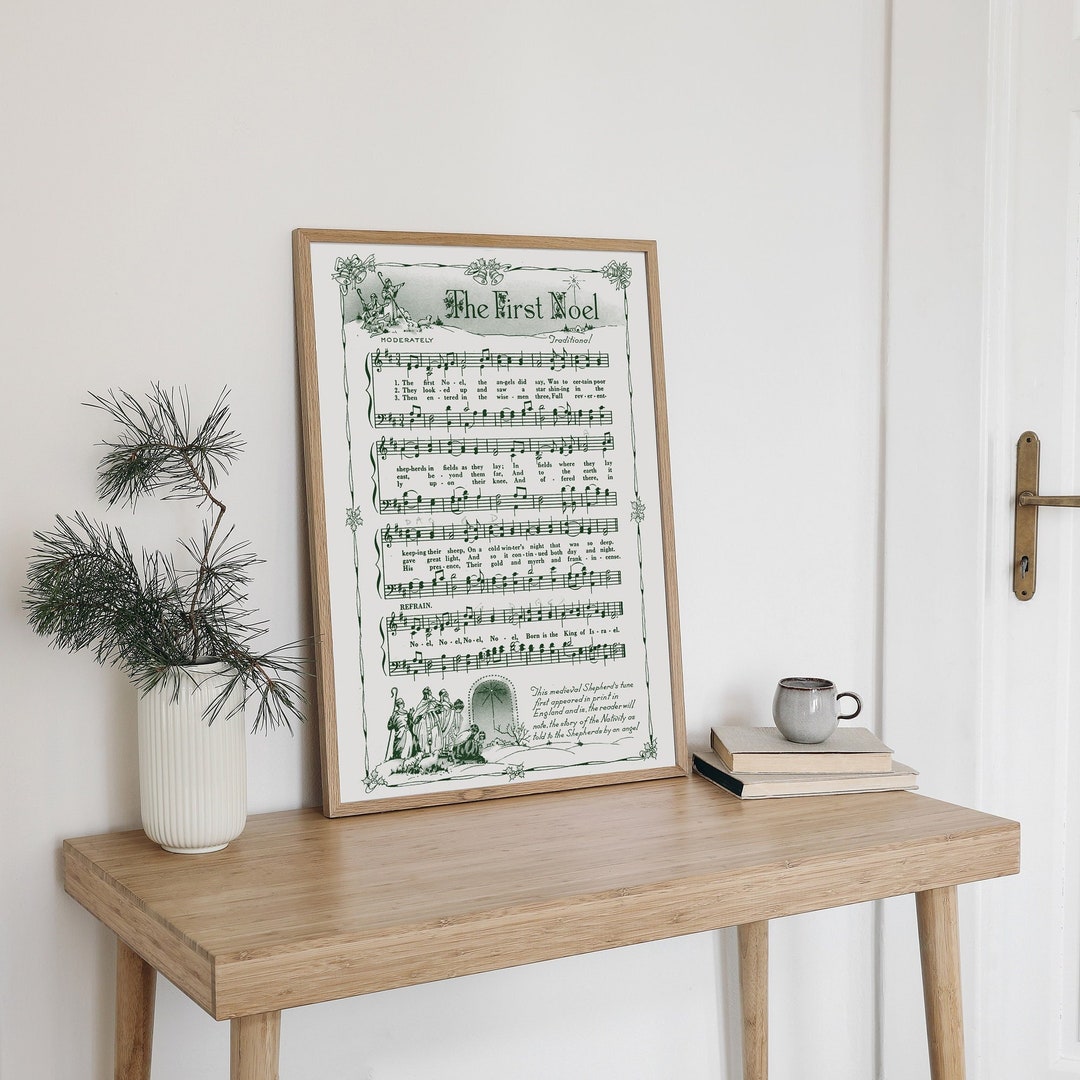 The First Noel Printable Vintage Sheet Music Christmas Hymn Carol