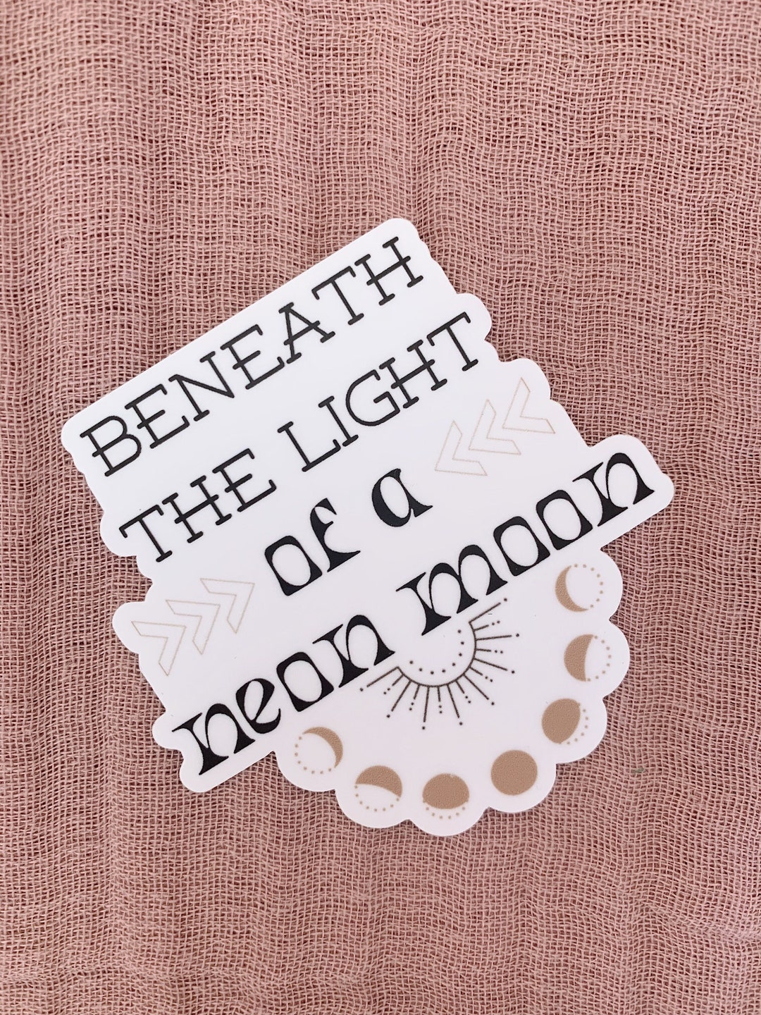 NEON MOON STICKER // Waterproof Vinyl // for Phone, Laptop, Water ...
